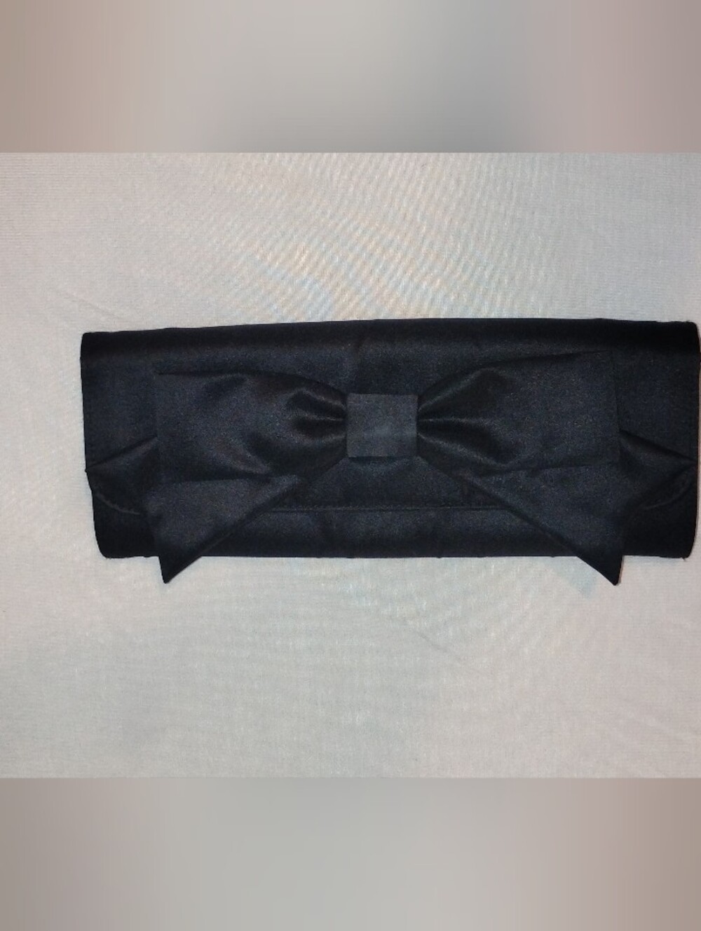Hollywould Black Satin Bow Clutch